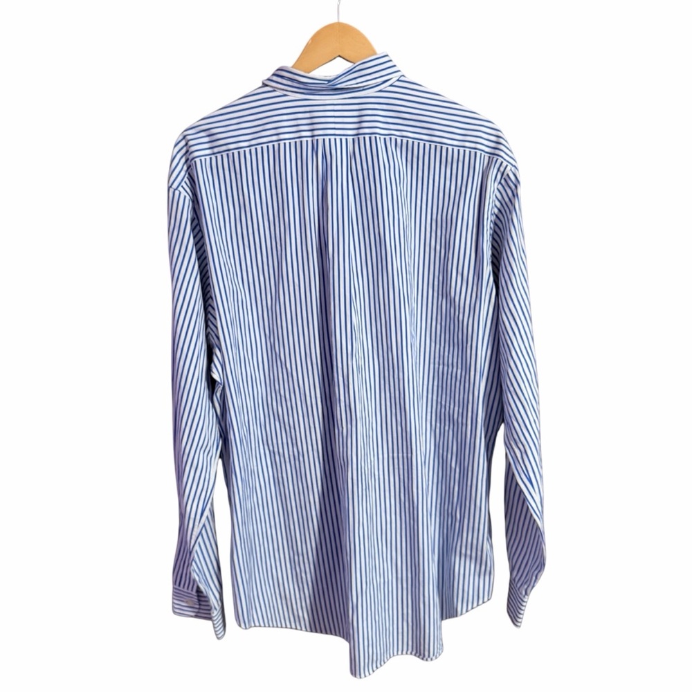 Ralph Lauren Blue and White Stripe Long Sleeve Button Down Size XL - Picture 3 of 9